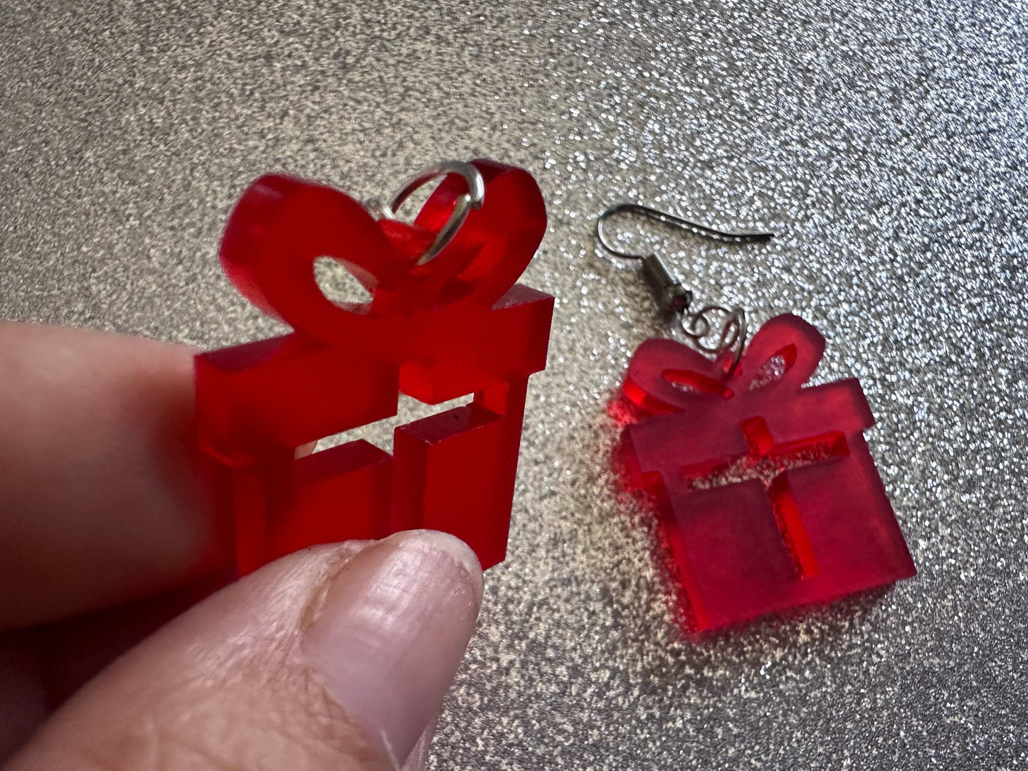 Christmas Present Earrings: Laser Cut Acrylic Presents, Xmas, X-mas, Birthday, Best Gifts for Her/Him/Them