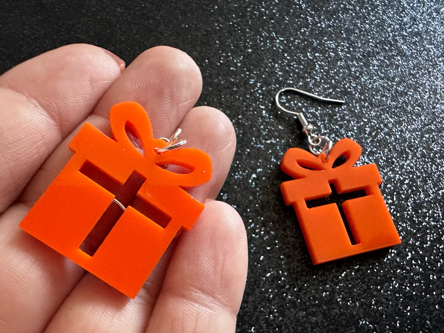 Christmas Present Earrings: Laser Cut Acrylic Presents, Xmas, X-mas, Birthday, Best Gifts for Her/Him/Them