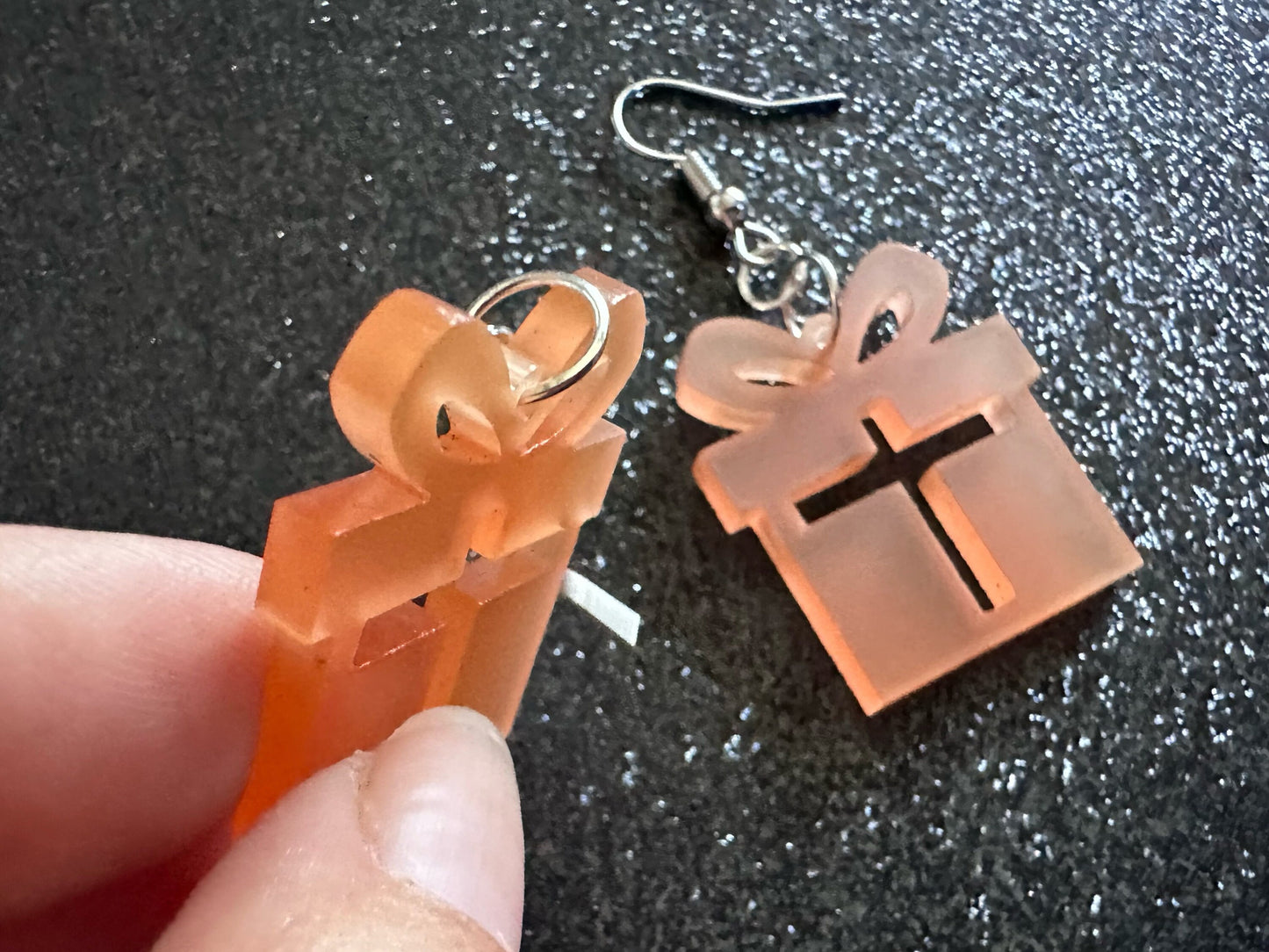 Christmas Present Earrings: Laser Cut Acrylic Presents, Xmas, X-mas, Birthday, Best Gifts for Her/Him/Them