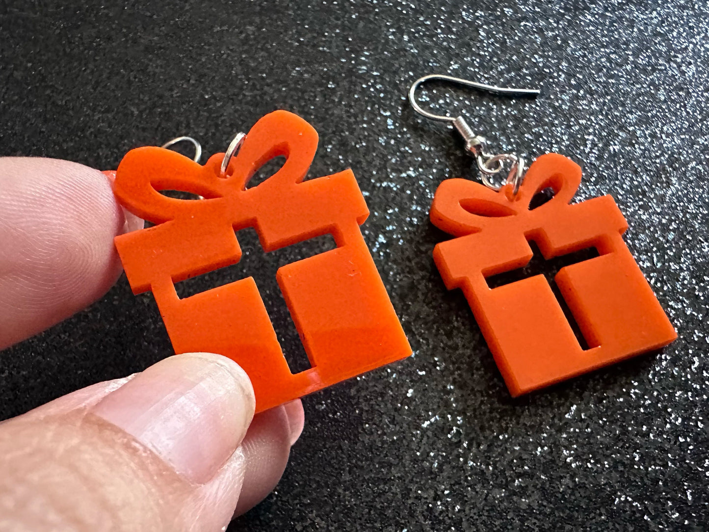 Christmas Present Earrings: Laser Cut Acrylic Presents, Xmas, X-mas, Birthday, Best Gifts for Her/Him/Them