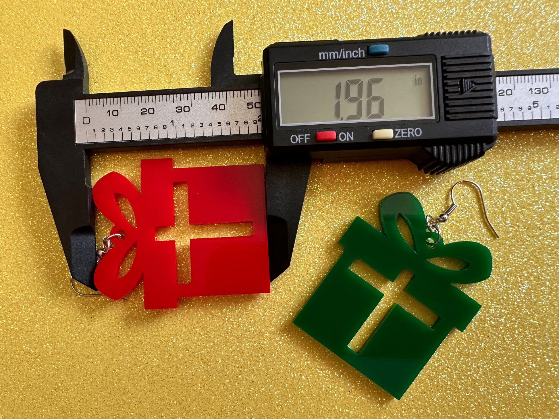 Christmas Present Earrings: Laser Cut Acrylic Presents, Xmas, X-mas, Birthday, Gifts for Her/Him/Them