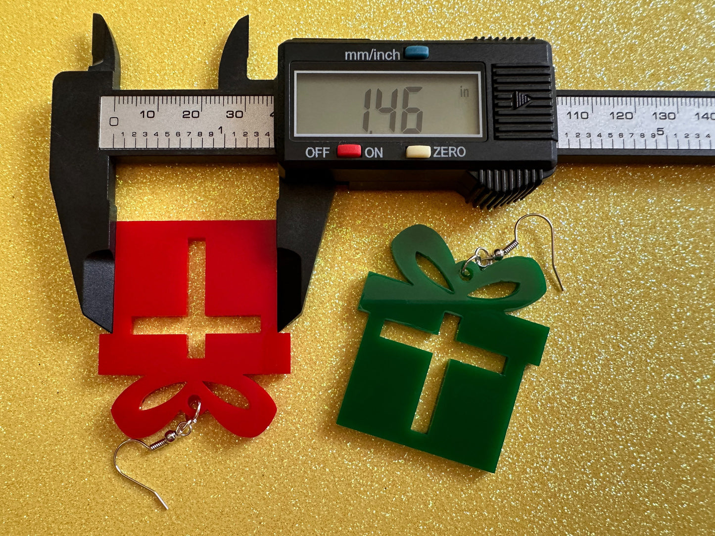 Christmas Present Earrings: Laser Cut Acrylic Presents, Xmas, X-mas, Birthday, Gifts for Her/Him/Them