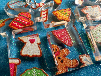 Christmas Present Earrings: Laser Cut Acrylic Presents, Xmas, X-mas, Christmas Cookies, Purple Gift, Present, Best Gifts for Her/Him/Them