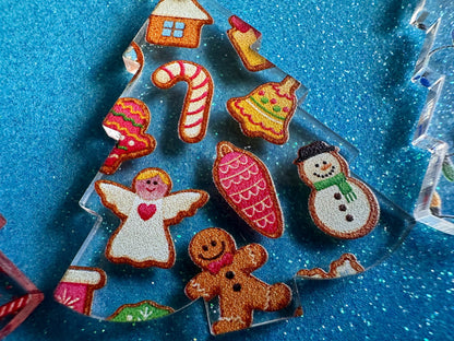 Christmas Tree Earrings: Laser Cut Acrylic Christmas Trees, Candy Canes, Christmas Cookies, Christmas Lights, Xmas, Gifts for Her/Him/Them