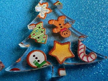 Christmas Tree Earrings: Laser Cut Acrylic Christmas Trees with Fairy Lights, Christmas Lights, Xmas, Winter, Best Gifts for Her/Him/Them