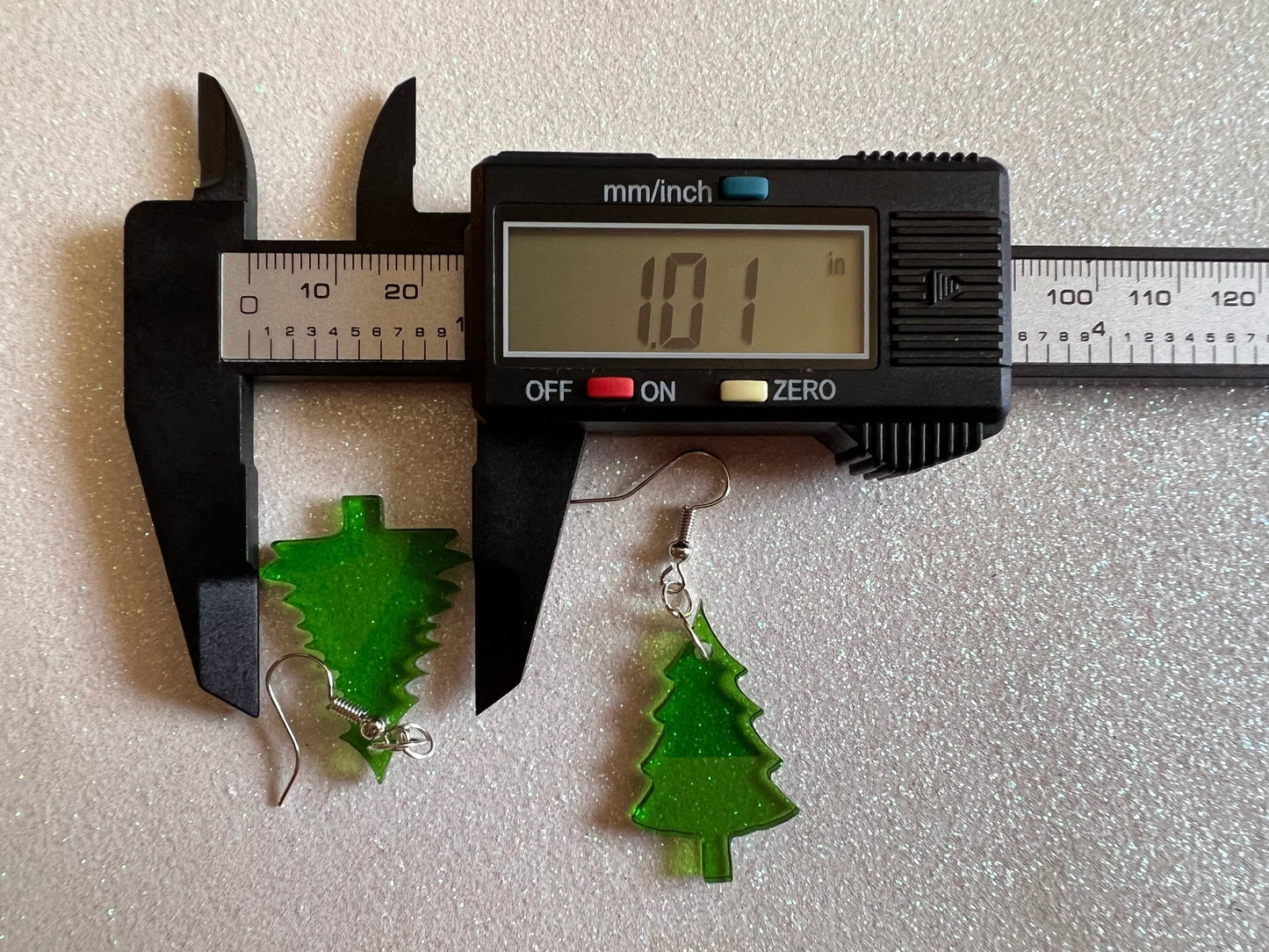 Christmas Tree Earrings: Laser Cut Acrylic Trees, Green Earrings, X-mas, Xmas, Winter, Best Gifts for Her/Him/Them