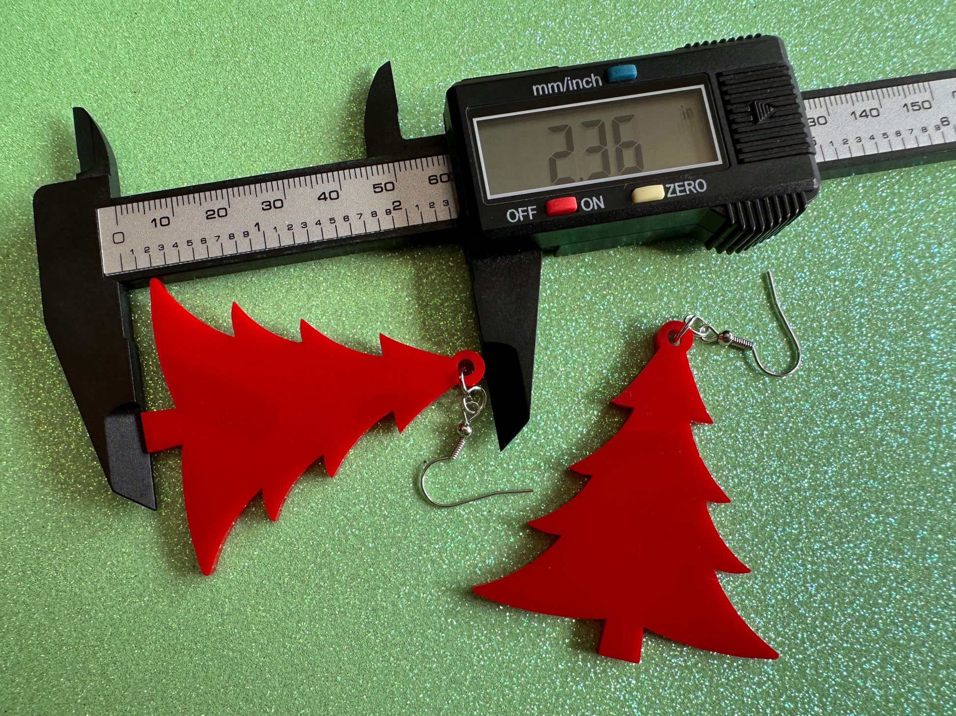 Christmas Tree Earrings: Laser Cut Acrylic Trees, Green Earrings, Xmas, Winter, Best Gifts for Her/Him/Them