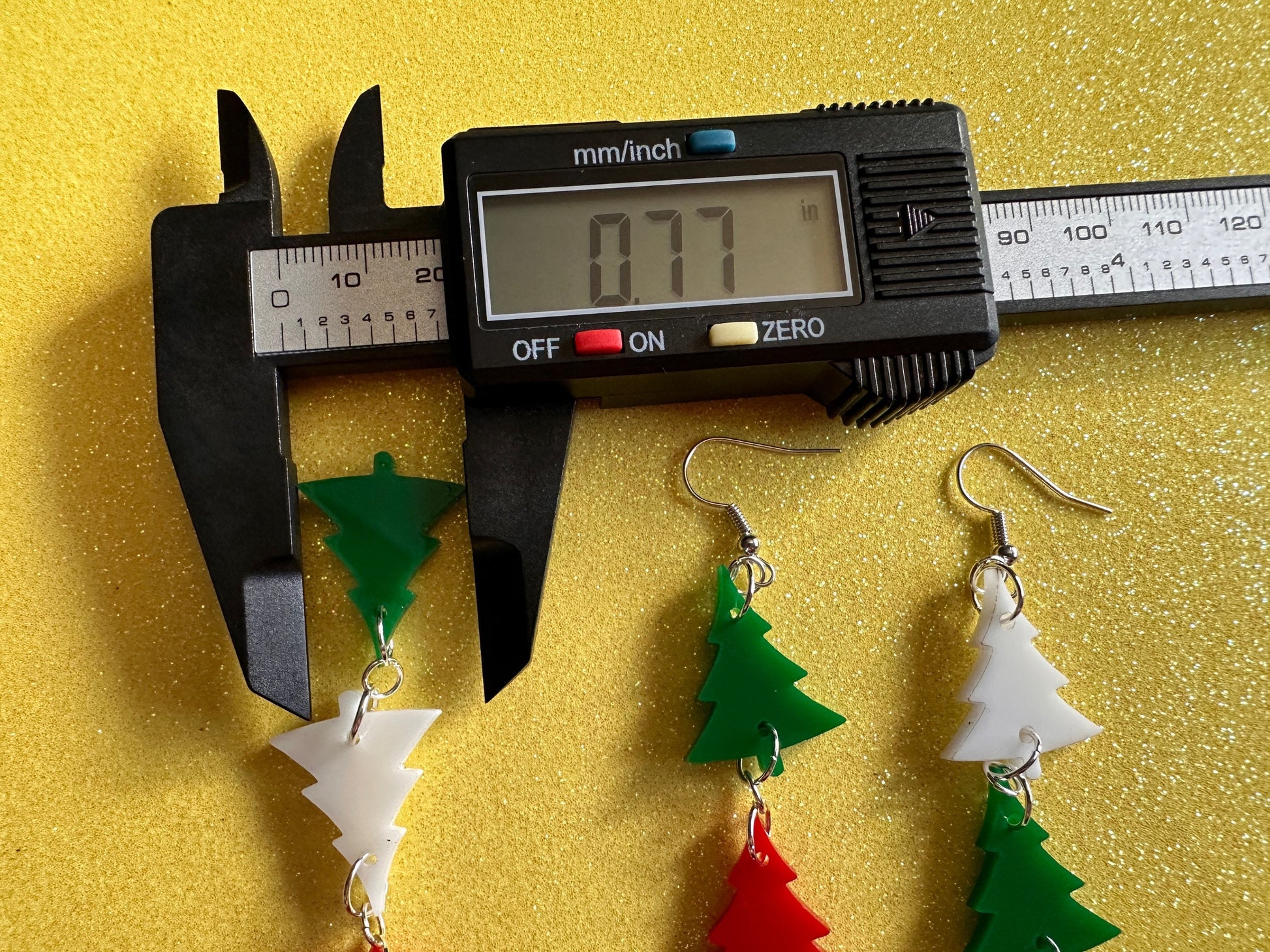 Christmas Tree Earrings: Laser Cut Acrylic Trees, Green Earrings, Xmas, Winter, Gifts for Her/Him/Them