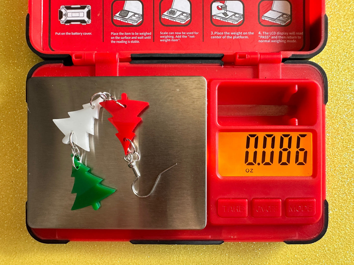 Christmas Tree Earrings: Laser Cut Acrylic Trees, Green Earrings, Xmas, Winter, Gifts for Her/Him/Them