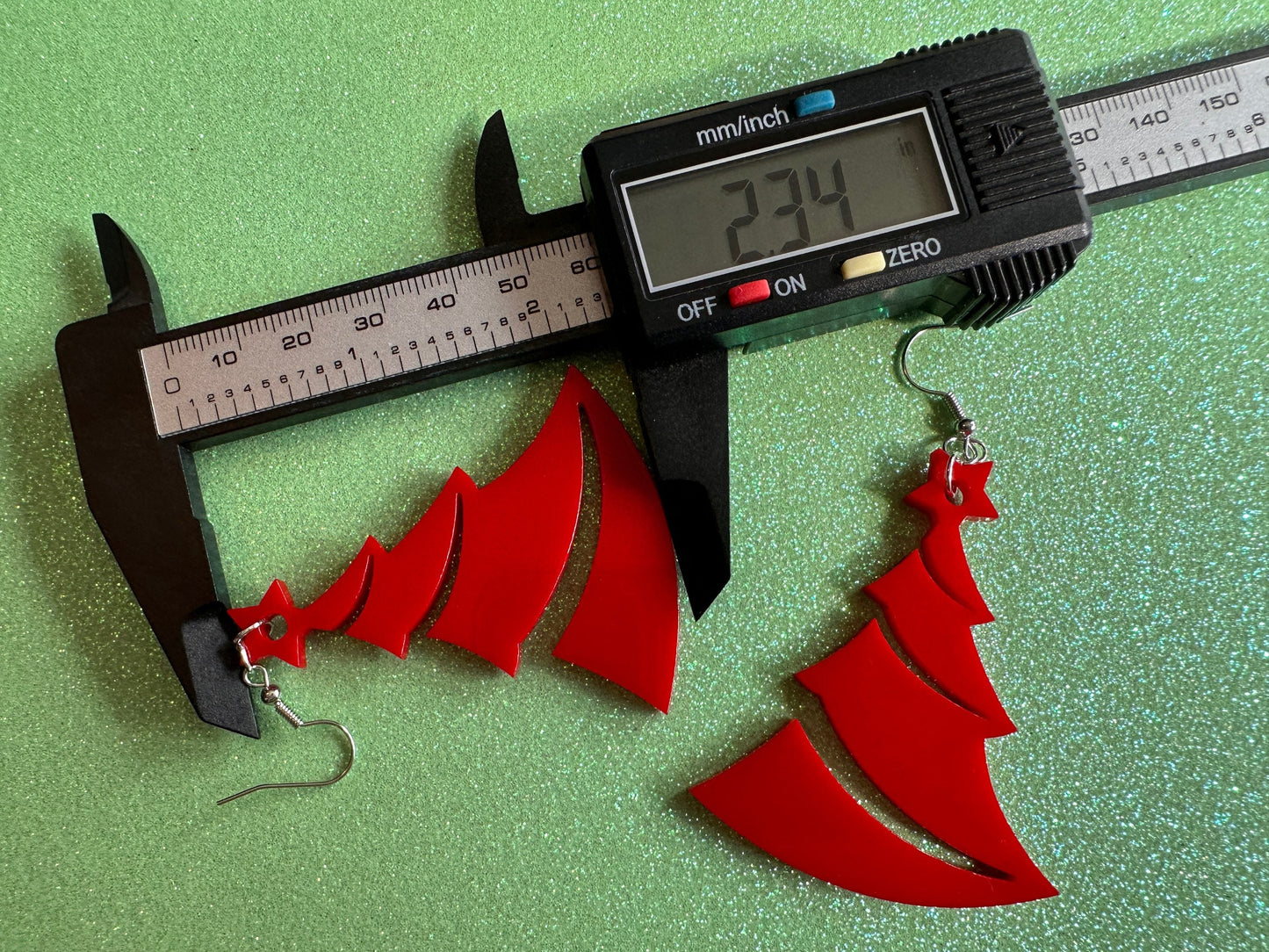 Christmas Tree Earrings: Laser Cut Acrylic Trees, Green Earrings, Xmas, Winter, X-mas, Best Gifts for Her/Him/Them