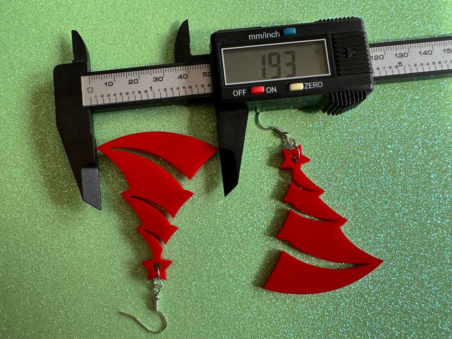 Christmas Tree Earrings: Laser Cut Acrylic Trees, Green Earrings, Xmas, Winter, X-mas, Best Gifts for Her/Him/Them