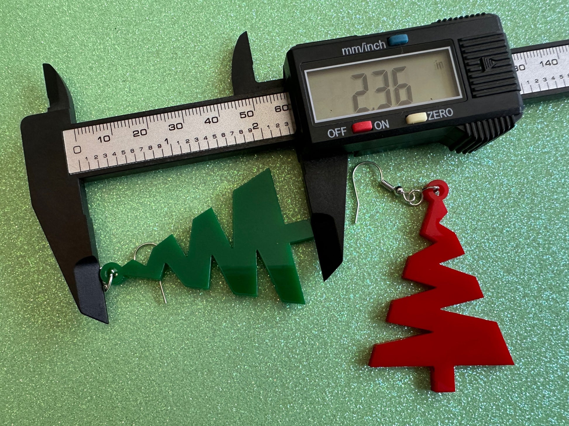 Christmas Tree Earrings: Laser Cut Acrylic Trees, Green Earrings, Xmas, X-mas, Winter, Best Gifts for Her/Him/Them