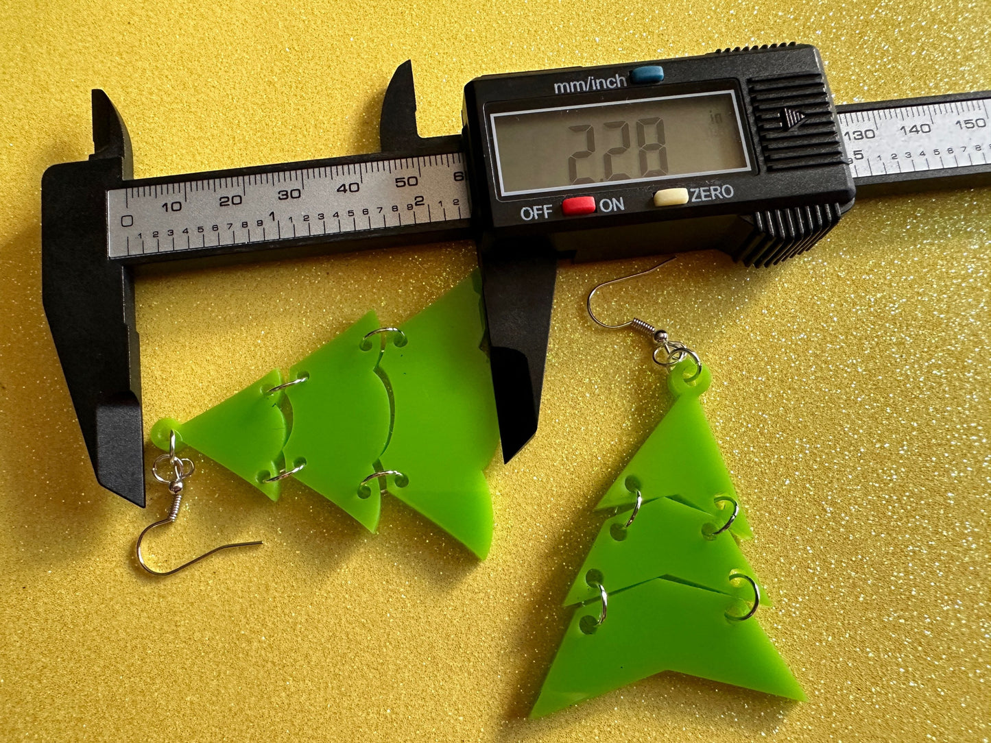 Christmas Tree Earrings: Laser Cut Acrylic Trees, Green Earrings, Xmas, X-mas, Winter, Best Gifts for Her/Him/Them
