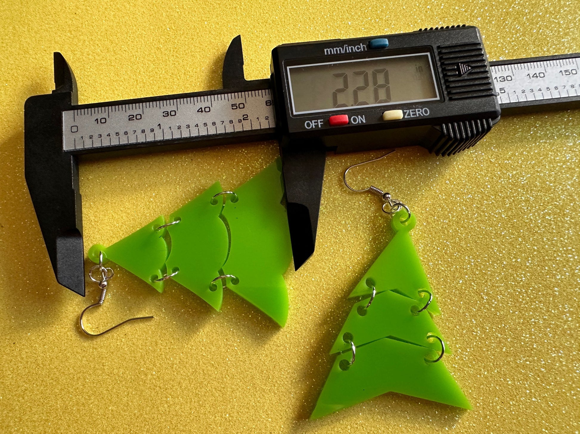 Christmas Tree Earrings: Laser Cut Acrylic Trees, Green Earrings, Xmas, X-mas, Winter, Best Gifts for Her/Him/Them