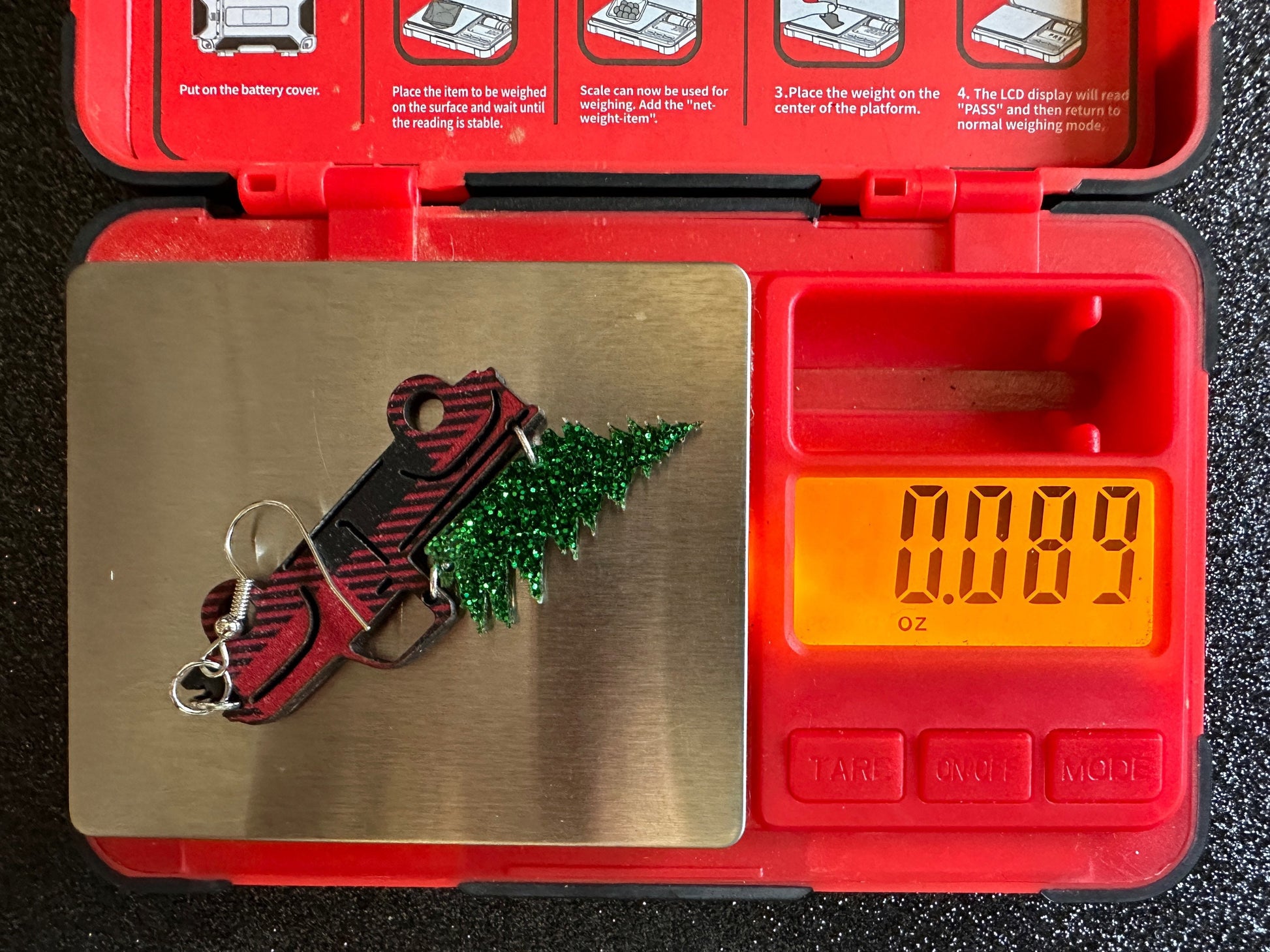 Christmas Truck Earrings: Laser Cut Acrylic Christmas Trees, Red Truck, X-mas, Xmas, Green Earrings, Winter, Best Gifts for Her/Him/Them