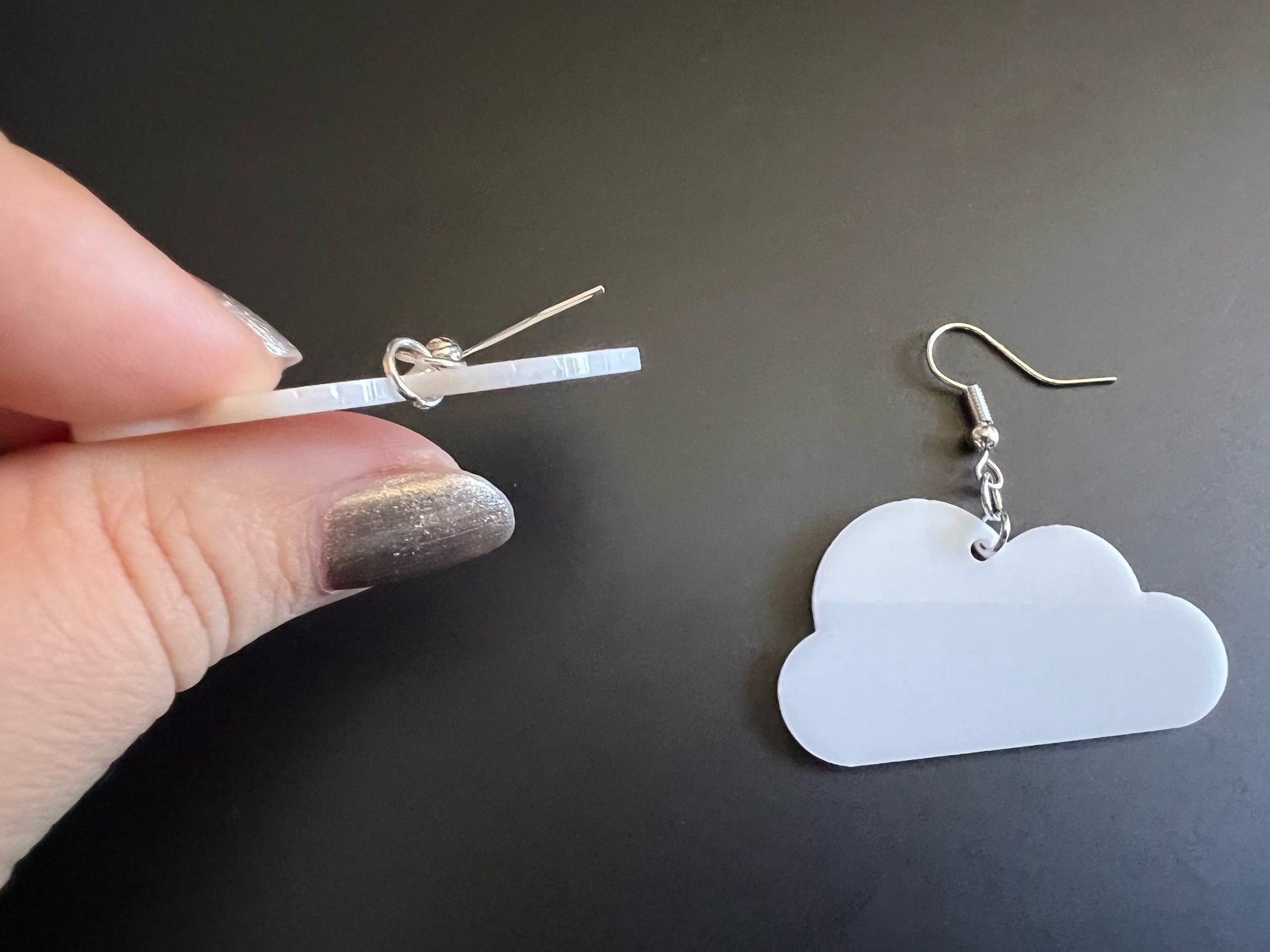 Cloud Earrings: Laser Cut Acrylic Clouds, Stormy Weather, Climate, Novely Earrings, Costume Jewelry, Best Gifts for Her/Him/Them