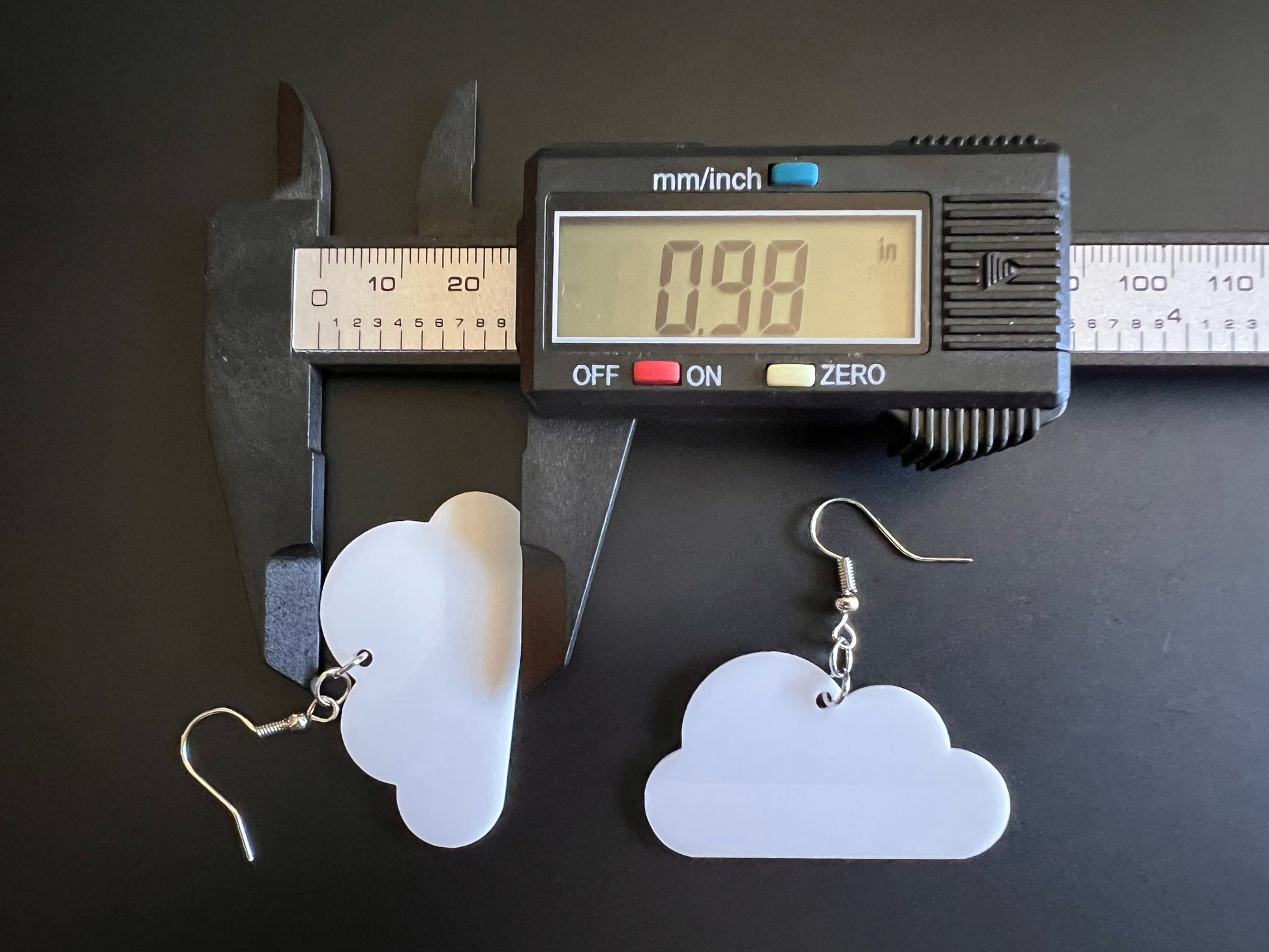 Cloud Earrings: Laser Cut Acrylic Clouds, Stormy Weather, Climate, Novely Earrings, Costume Jewelry, Best Gifts for Her/Him/Them