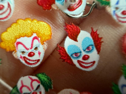 Clown Earrings: Laser Cut Acrylic Earrings, Scary Halloween Clowns, Red Nose, Spooky, Silly, Novelty Earrings, Best Gifts for Her/Him/Them
