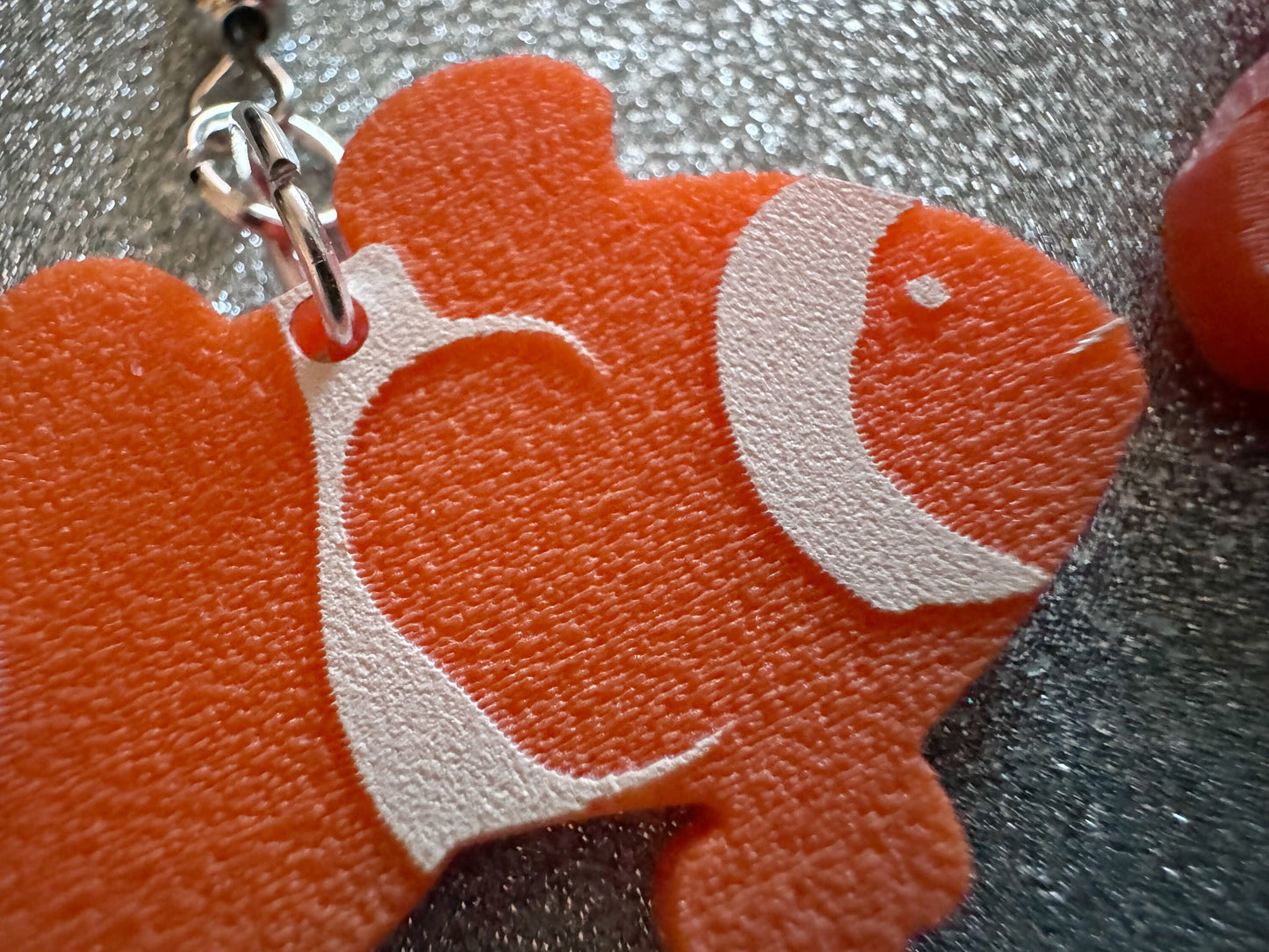 Clownfish Earrings: Laser Cut Acrylic Orange Fish, Unique Pets, Tank, Aquarium, Fishes, Novelty Earrings, Best Gifts for Her/Him/Them