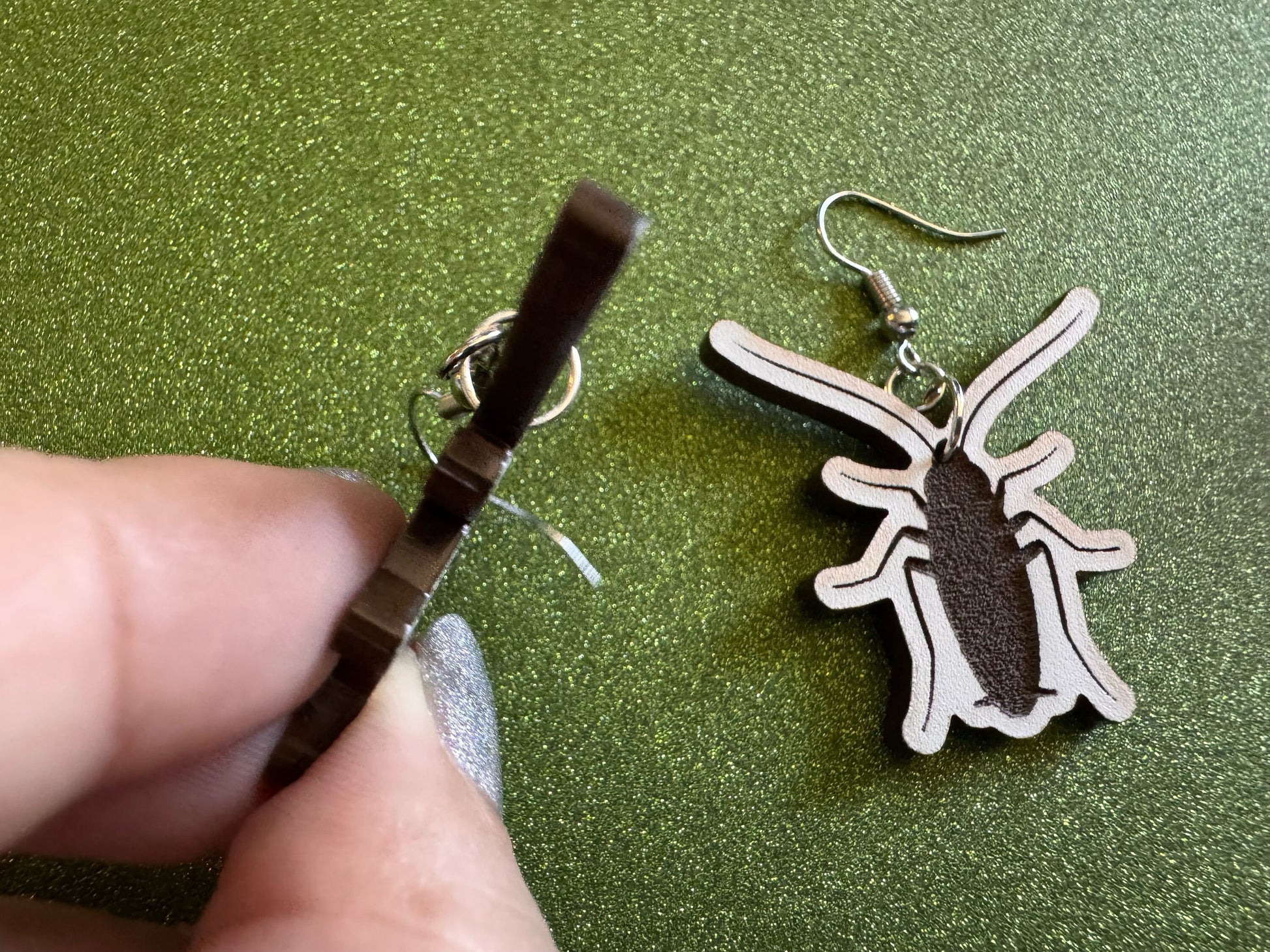 Cockroach Earrings: Laser Cut Acrylic Cockroaches, Bugs, Insects, Entomology, Costume Jewelry, Novelty Gag Gift, Best Gifts for Her/Him/Them