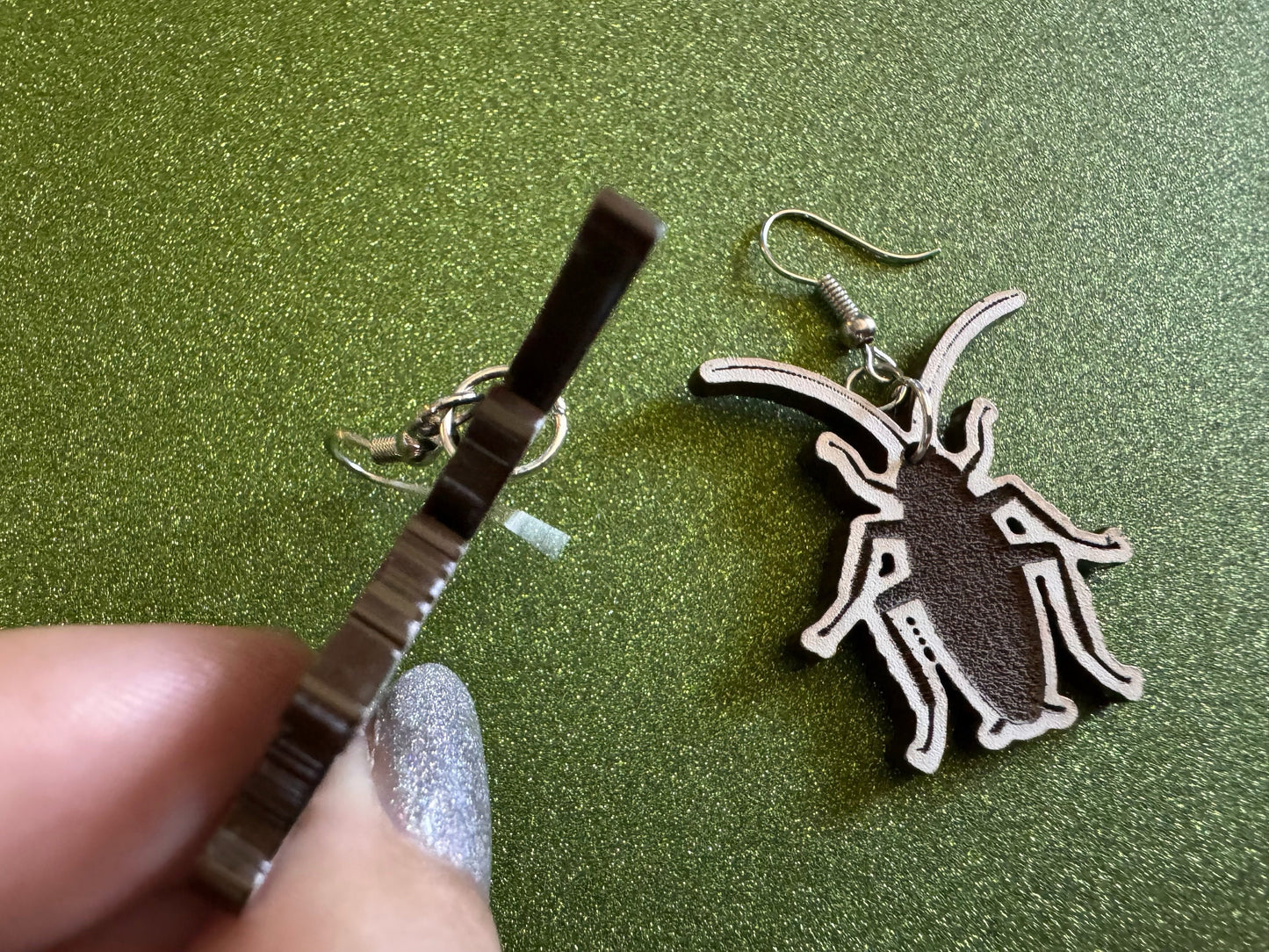 Cockroach Earrings: Laser Cut Acrylic Cockroaches, Bugs, Insects, Entomology, Costume Jewelry, Novelty Gag Gift, Best Gifts for Her/Him/Them