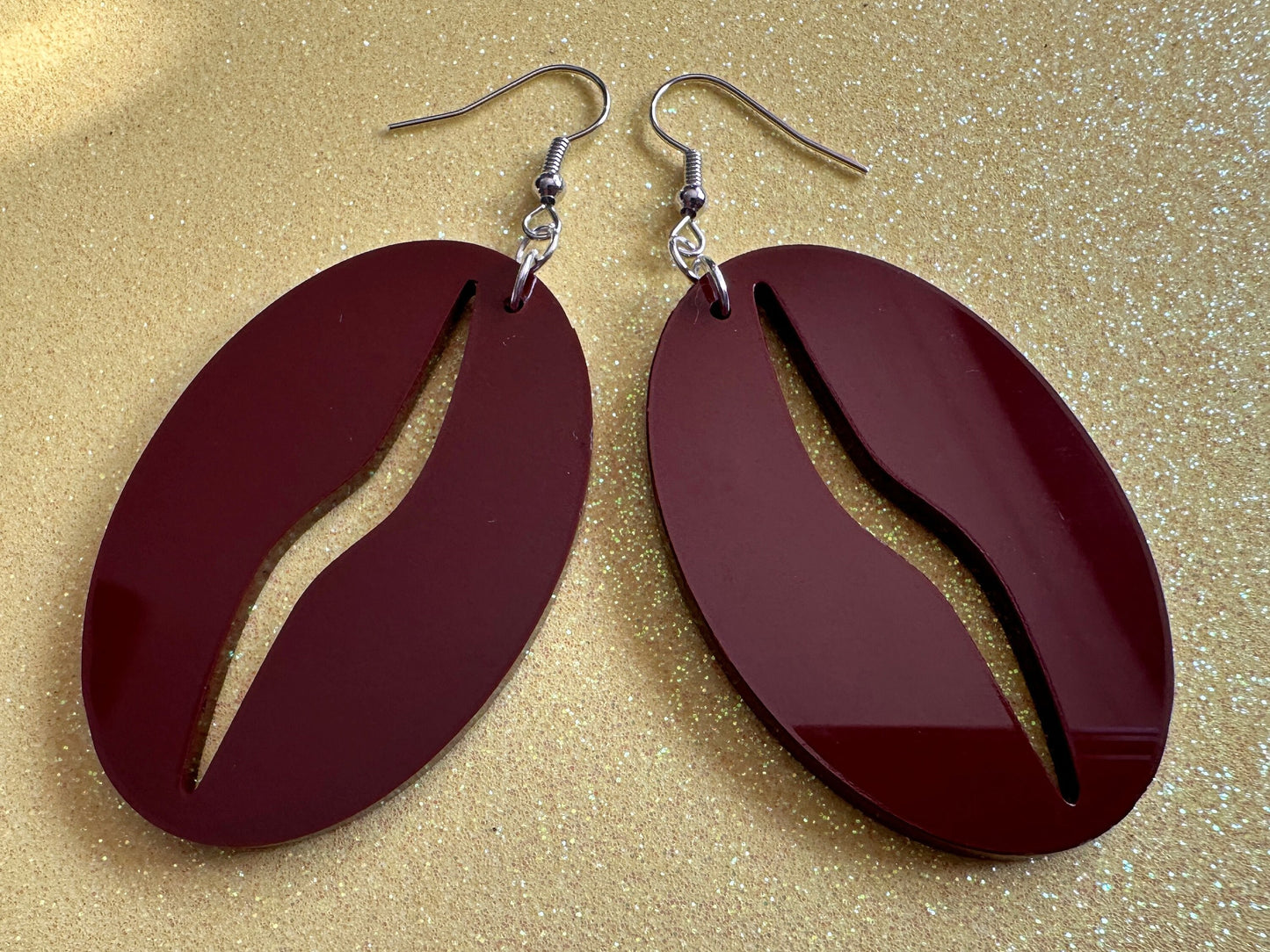 Coffee Bean Earrings: Barista, Coffee Cup Earrings, Hot Drink, Cafe, Food Earrings, Caffeine, Latte, Morning Brew, Gifts for Her/Him/Them
