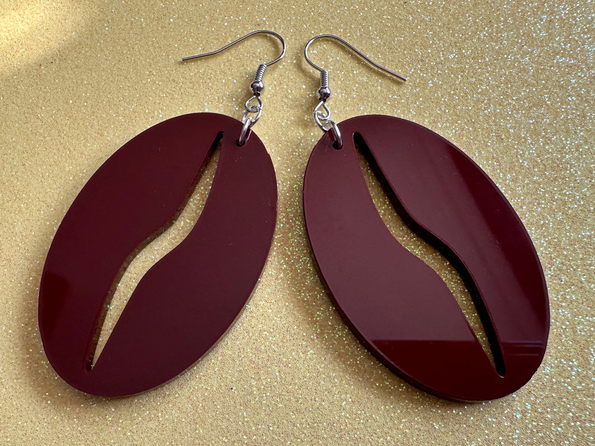 Coffee Bean Earrings: Barista, Coffee Cup Earrings, Hot Drink, Cafe, Food Earrings, Caffeine, Latte, Morning Brew, Gifts for Her/Him/Them