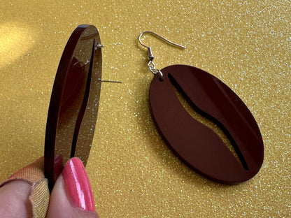 Coffee Bean Earrings: Barista, Coffee Cup Earrings, Hot Drink, Cafe, Food Earrings, Caffeine, Latte, Morning Brew, Gifts for Her/Him/Them