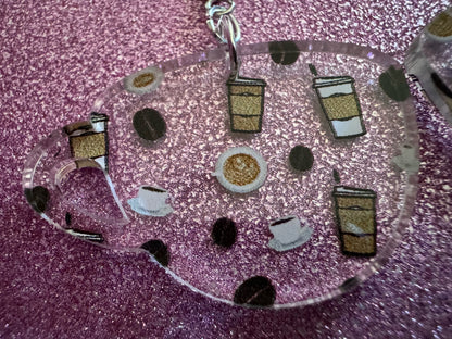 Coffee Earrings: Laser Cut Acrylic Coffees, Hot Drink, Cafe, Food Earrings, Caffeine, Latte, Late, Coffee Beans, Best Gifts for Her/Him/Them