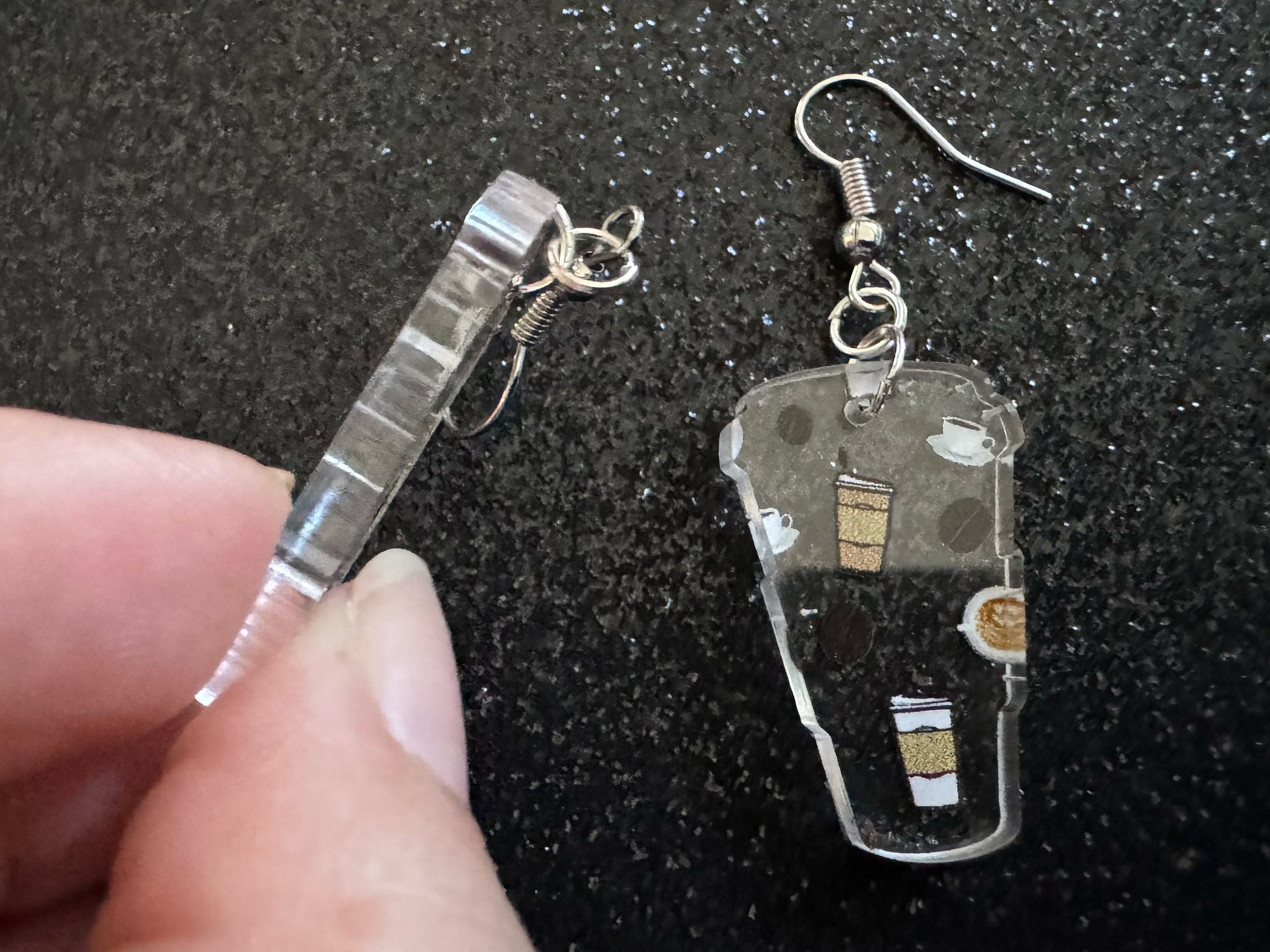 Coffee Earrings: Laser Cut Acrylic Coffees, Hot Drink, Cafe, Food Earrings, Caffeine, Latte, Late, Coffee Beans, Best Gifts for Her/Him/Them