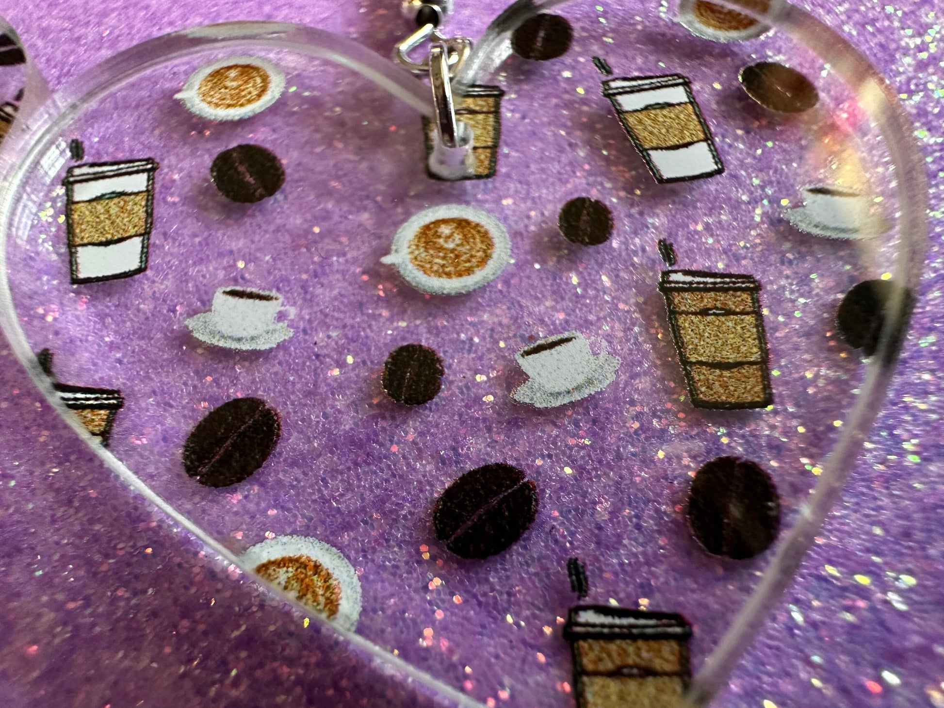 Coffee Earrings: Laser Cut Acrylic Coffees, Hot Drink, Cafe, Food Earrings, Caffeine, Latte, Late, Coffee Beans, Best Gifts for Her/Him/Them