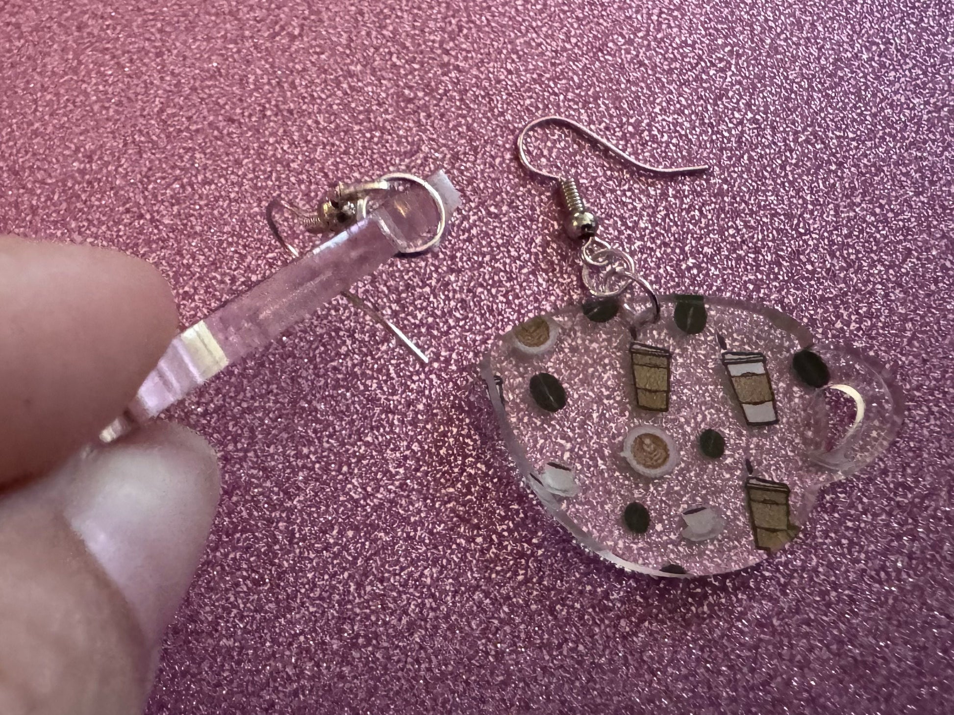 Coffee Earrings: Laser Cut Acrylic Coffees, Hot Drink, Cafe, Food Earrings, Caffeine, Latte, Late, Coffee Beans, Best Gifts for Her/Him/Them