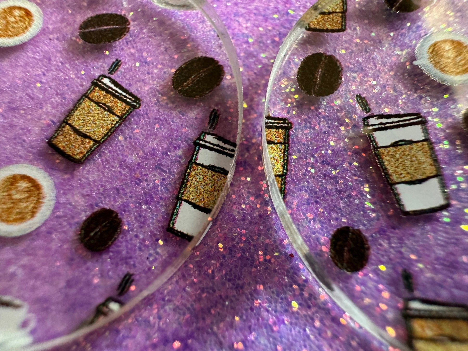 Coffee Earrings: Laser Cut Acrylic Coffees, Hot Drink, Cafe, Food Earrings, Caffeine, Latte, Late, Coffee Beans, Best Gifts for Her/Him/Them