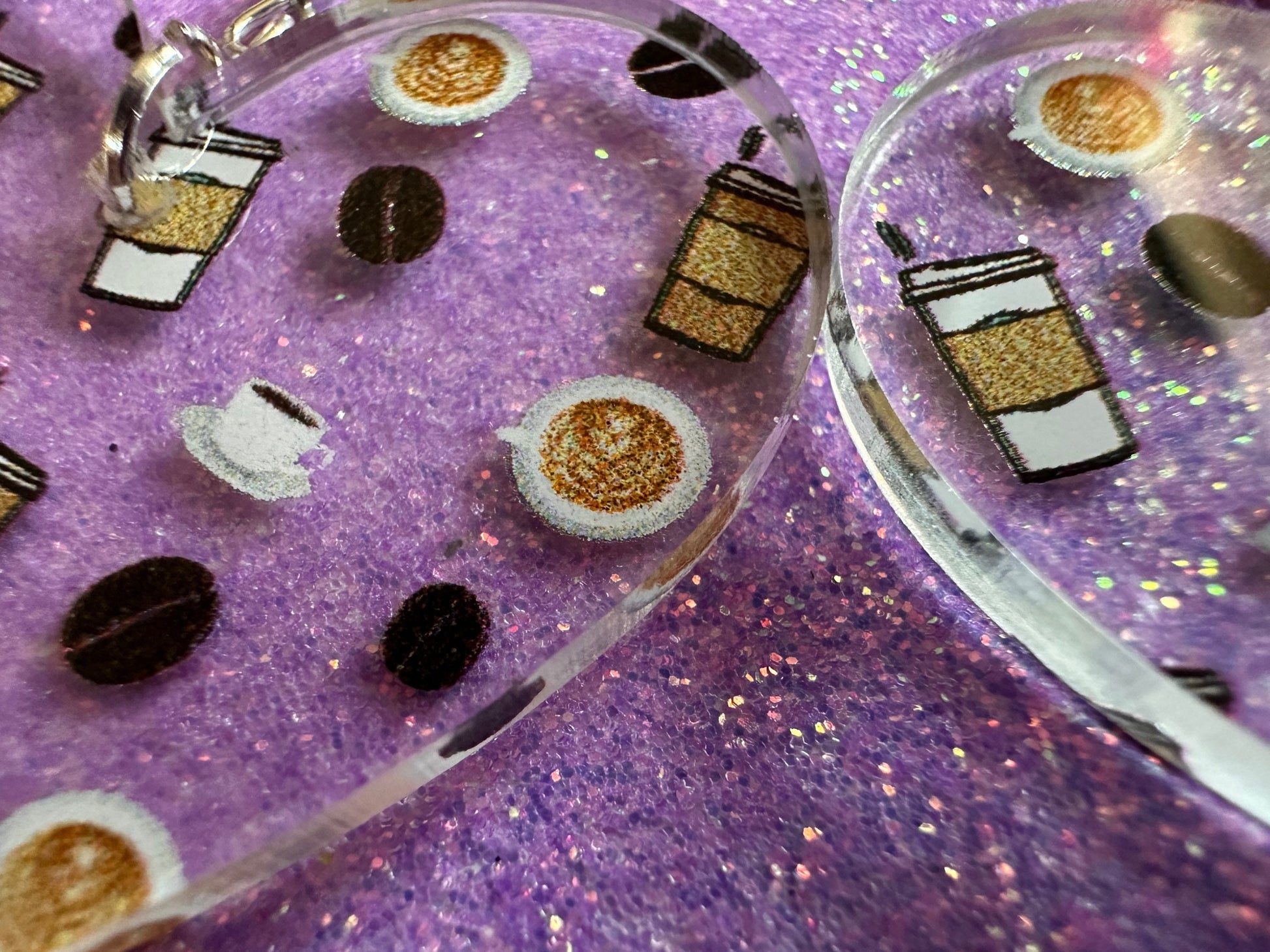 Coffee Earrings: Laser Cut Acrylic Coffees, Hot Drink, Cafe, Food Earrings, Caffeine, Latte, Late, Coffee Beans, Best Gifts for Her/Him/Them