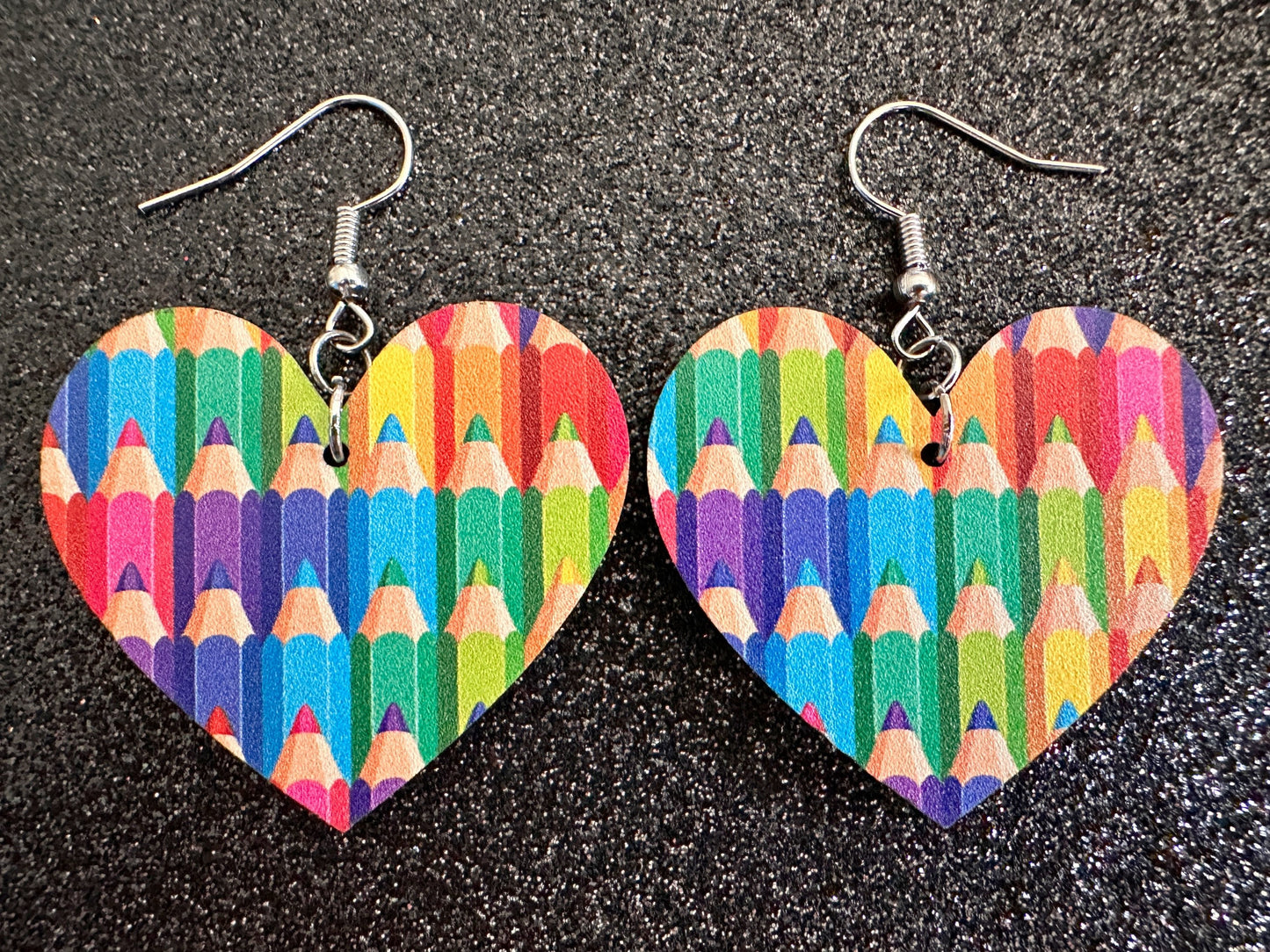 Colored Pencil Earrings: Laser Cut Acrylic Back to School Earrings, Artist, Teacher, Student, Education, Artist, Best Gifts for Her/Him/Them