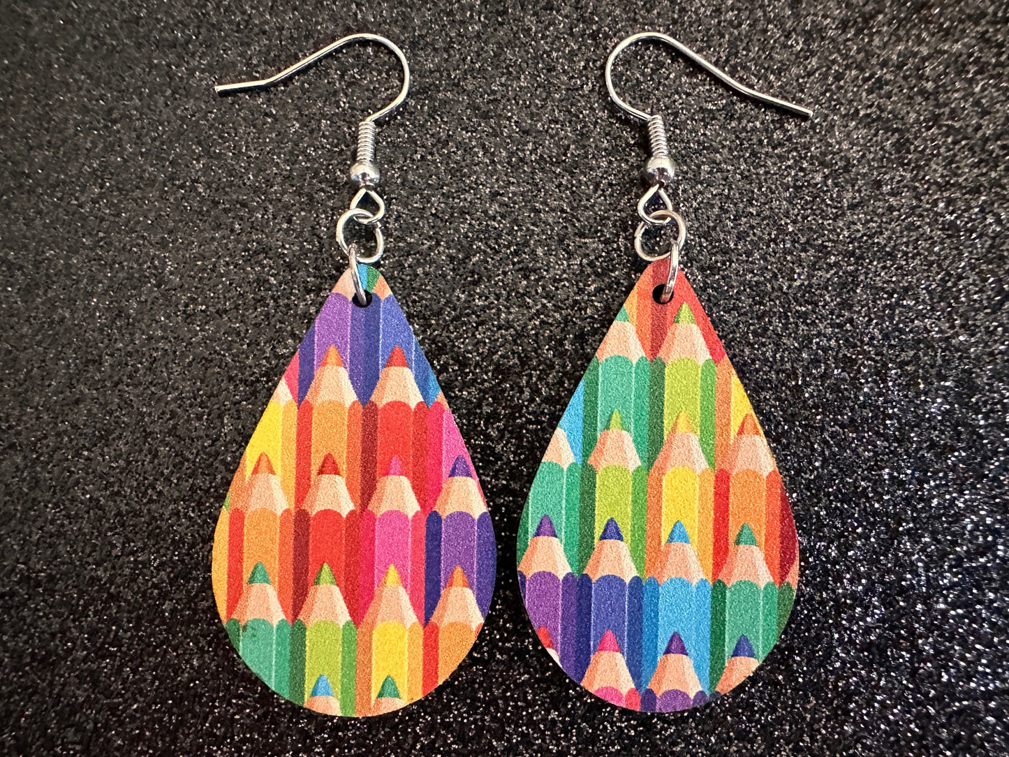 Colored Pencil Earrings: Laser Cut Acrylic Back to School Earrings, Artist, Teacher, Student, Education, Artist, Best Gifts for Her/Him/Them