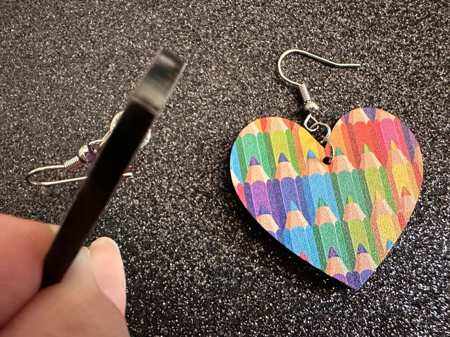 Colored Pencil Earrings: Laser Cut Acrylic Back to School Earrings, Artist, Teacher, Student, Education, Artist, Best Gifts for Her/Him/Them