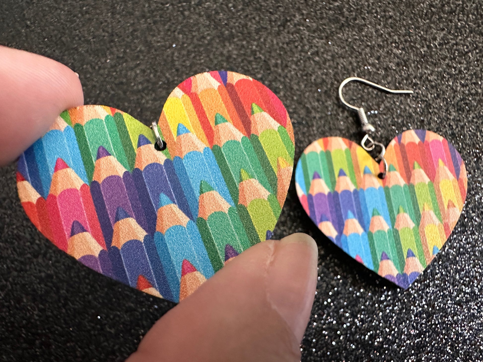 Colored Pencil Earrings: Laser Cut Acrylic Back to School Earrings, Artist, Teacher, Student, Education, Artist, Best Gifts for Her/Him/Them