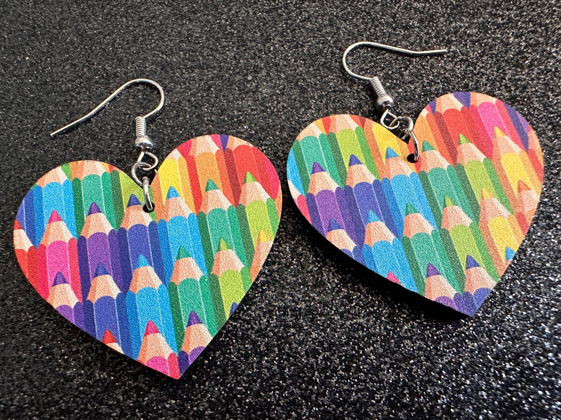 Colored Pencil Earrings: Laser Cut Acrylic Back to School Earrings, Artist, Teacher, Student, Education, Artist, Best Gifts for Her/Him/Them