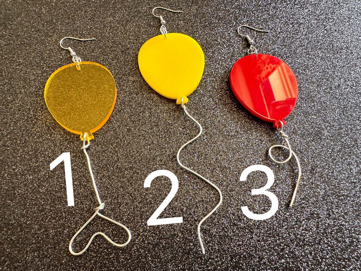 Colorful Balloon Earrings: Laser Cut Acrylic Balloons, Party, Celebrate, Helium, Birthday, Best Gifts for Her/Him/Them