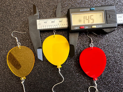 Colorful Balloon Earrings: Laser Cut Acrylic Balloons, Party, Celebrate, Helium, Birthday, Best Gifts for Her/Him/Them