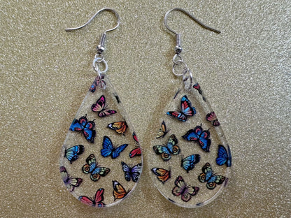 Colorful Butterfly Earrings: Laser Cut Acrylic Butterflies, Summer, Monarch, Blue Morpho, Fly, Insects, Bugs, Best Gifts for Her/Him/Them