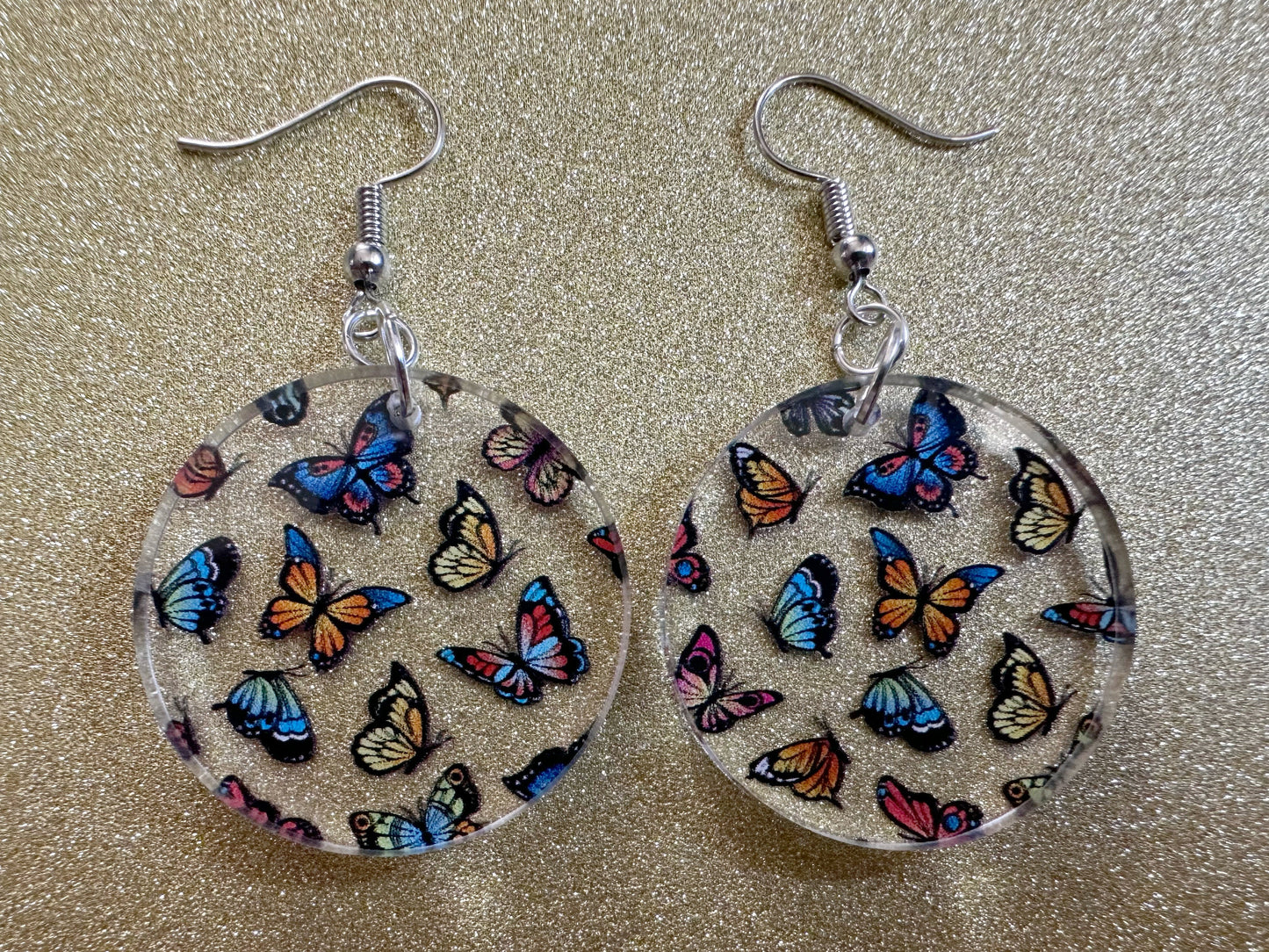 Colorful Butterfly Earrings: Laser Cut Acrylic Butterflies, Summer, Monarch, Blue Morpho, Fly, Insects, Bugs, Best Gifts for Her/Him/Them