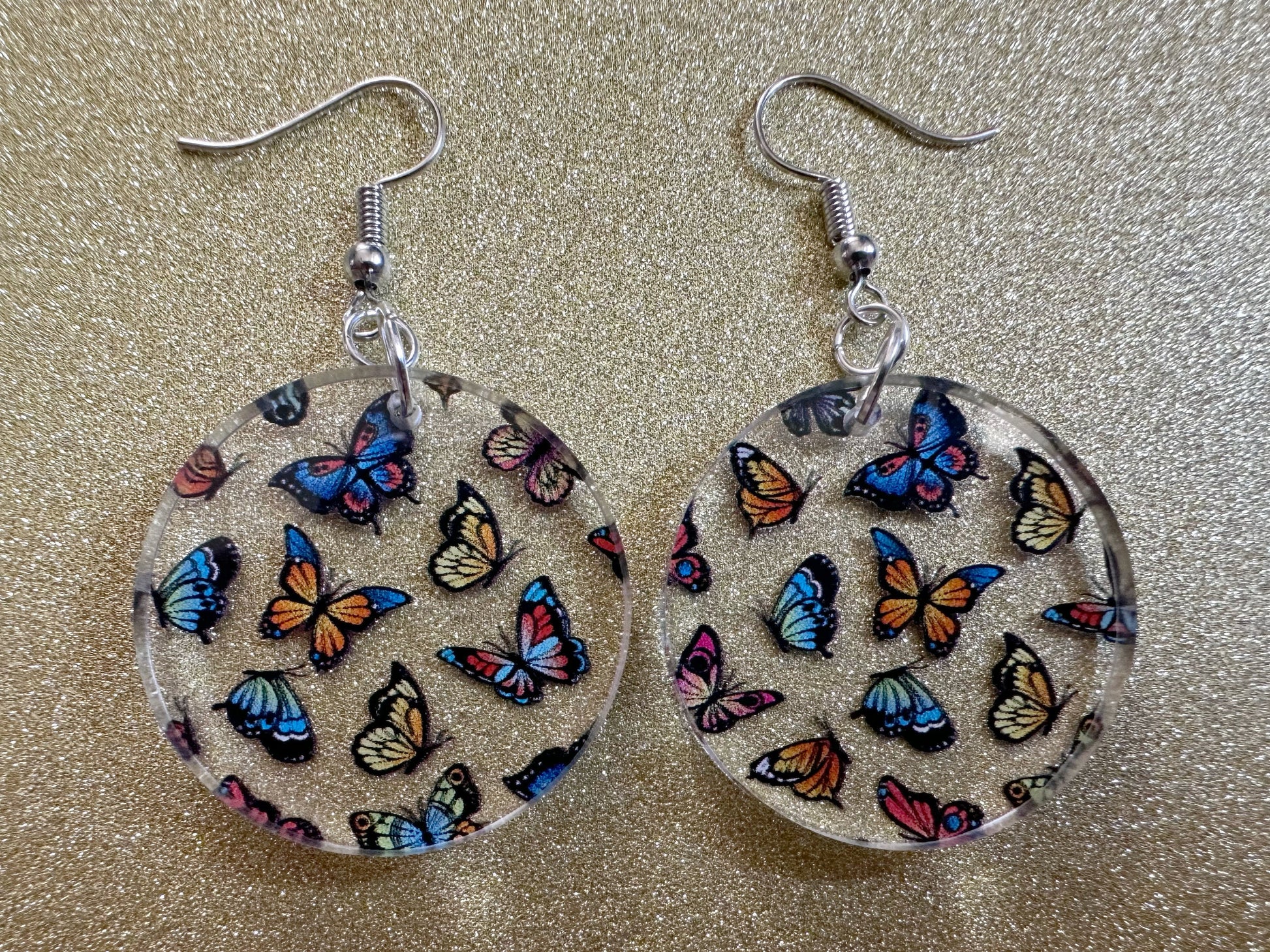 Colorful Butterfly Earrings: Laser Cut Acrylic Butterflies, Summer, Monarch, Blue Morpho, Fly, Insects, Bugs, Best Gifts for Her/Him/Them