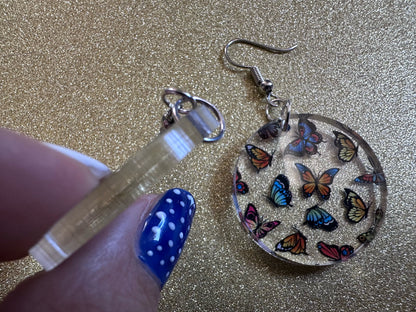 Colorful Butterfly Earrings: Laser Cut Acrylic Butterflies, Summer, Monarch, Blue Morpho, Fly, Insects, Bugs, Best Gifts for Her/Him/Them