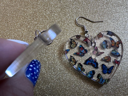 Colorful Butterfly Earrings: Laser Cut Acrylic Butterflies, Summer, Monarch, Blue Morpho, Fly, Insects, Bugs, Best Gifts for Her/Him/Them