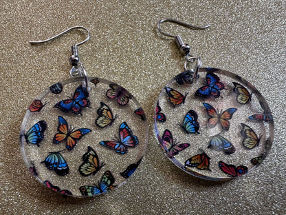 Colorful Butterfly Earrings: Laser Cut Acrylic Butterflies, Summer, Monarch, Blue Morpho, Fly, Insects, Bugs, Best Gifts for Her/Him/Them