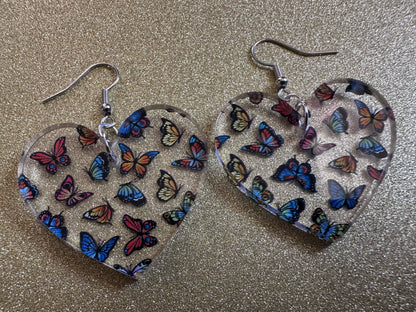 Colorful Butterfly Earrings: Laser Cut Acrylic Butterflies, Summer, Monarch, Blue Morpho, Fly, Insects, Bugs, Best Gifts for Her/Him/Them