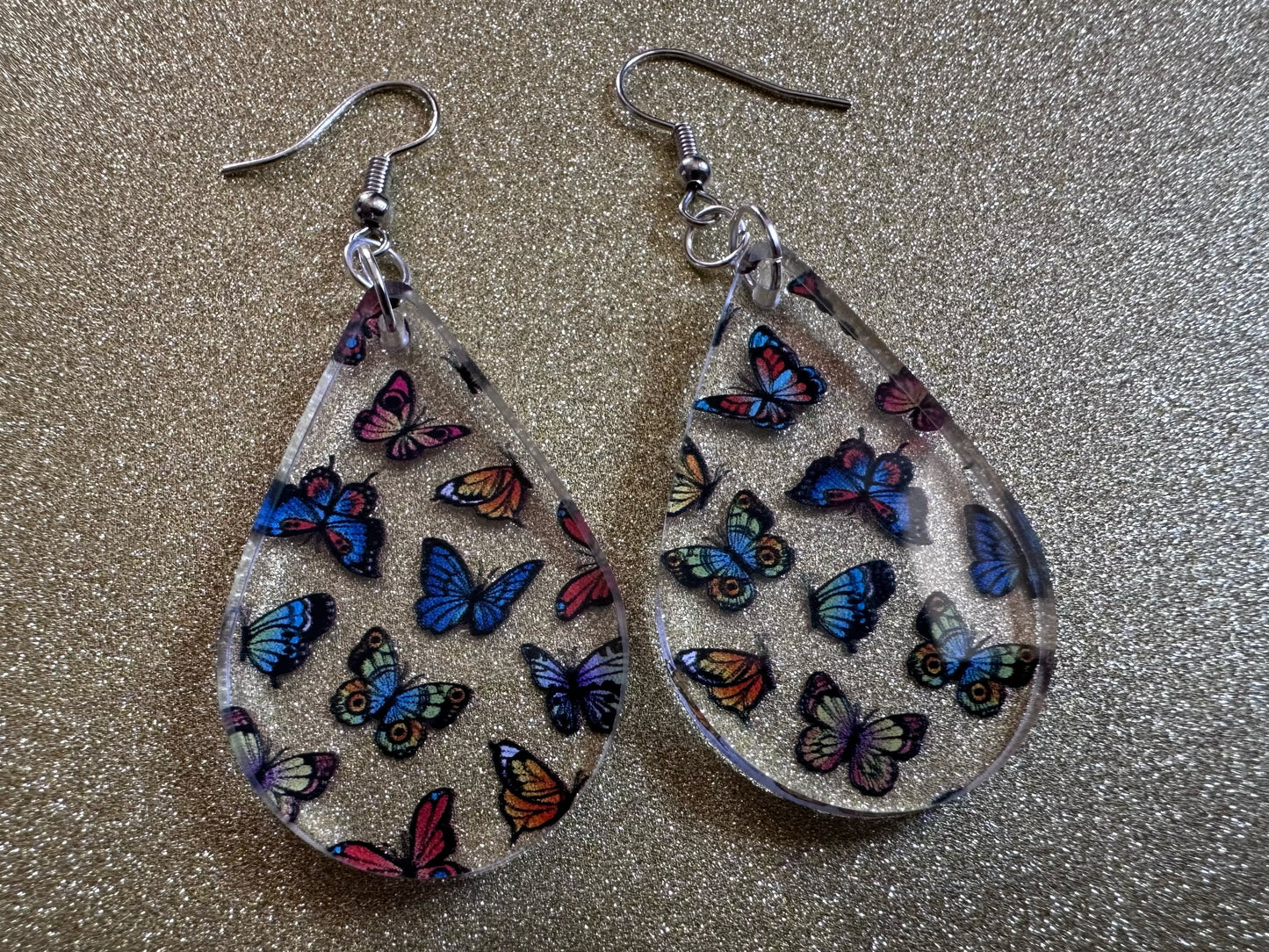 Colorful Butterfly Earrings: Laser Cut Acrylic Butterflies, Summer, Monarch, Blue Morpho, Fly, Insects, Bugs, Best Gifts for Her/Him/Them
