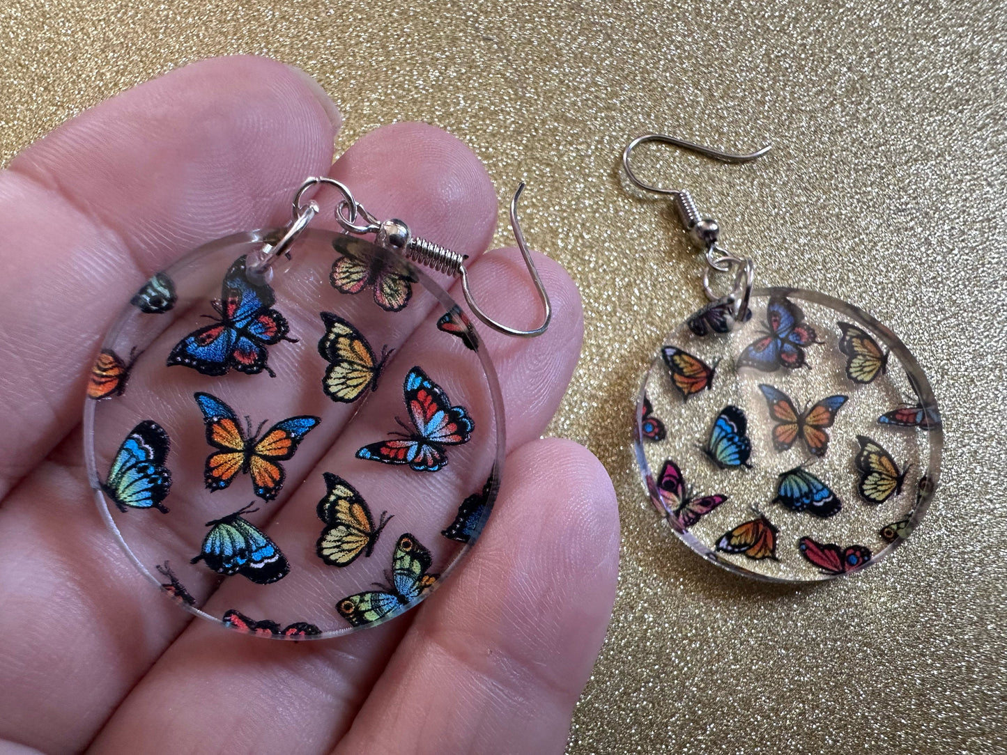 Colorful Butterfly Earrings: Laser Cut Acrylic Butterflies, Summer, Monarch, Blue Morpho, Fly, Insects, Bugs, Best Gifts for Her/Him/Them